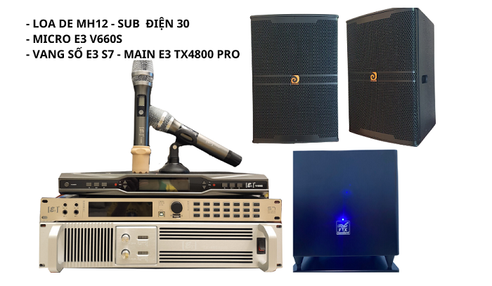 Dàn karaoke gia đình E3 Audio cao cấp