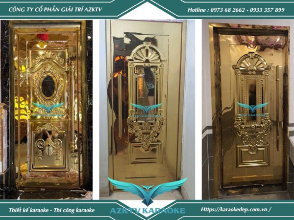 Cửa cách âm karaoke chất liệu inox hiện đại khả năng chống cháy cao - AZKTV