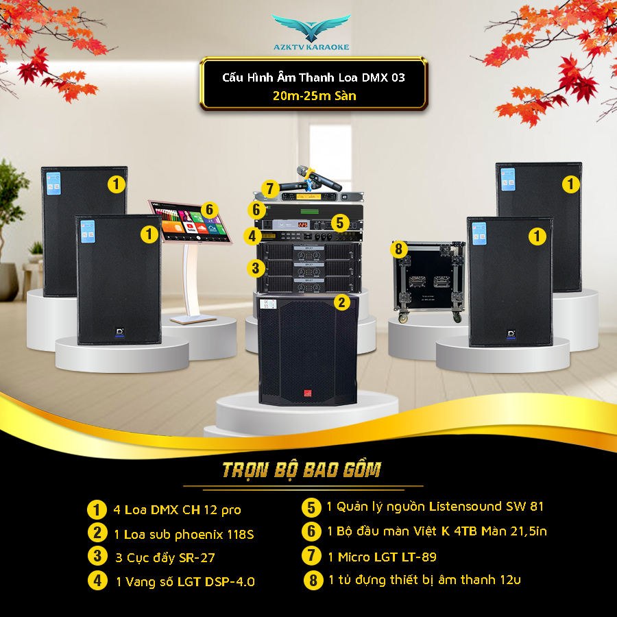 Dàn karaoke DMX 03 cho phòng kinh doanh 20-25m2