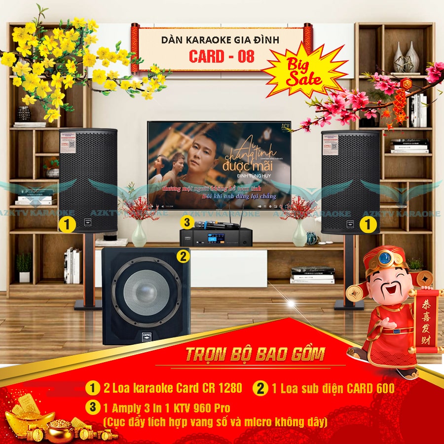 Dàn karaoke gia đình CARD 08 đẳng cấp