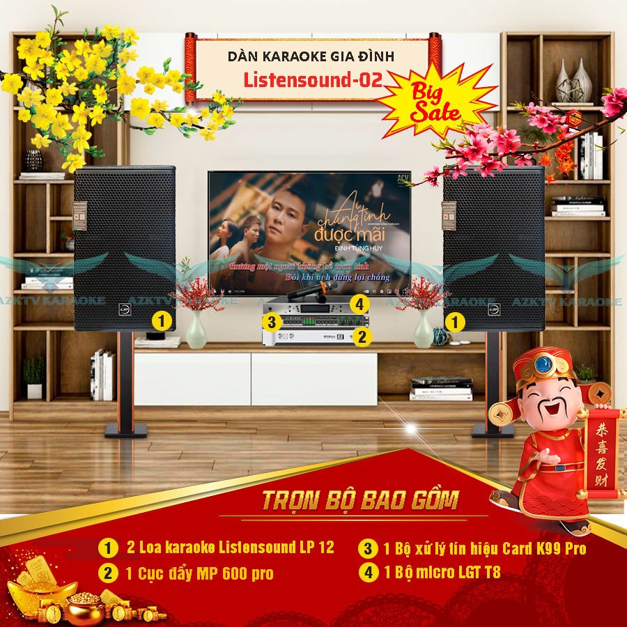 Dàn âm thanh karaoke gia đình Listensound 02 cao cấp