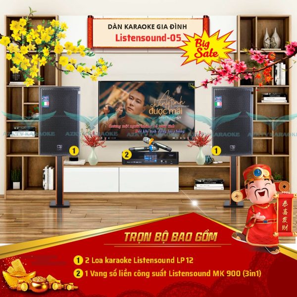 Dàn karaoke gia đình Listensound 05 bộ dàn hot nhất hiện nay