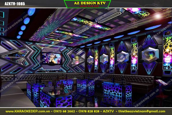 Thiết kế phòng karaoke hiện đại đơn giản tại AZ KTV – Karaoke Đẹp