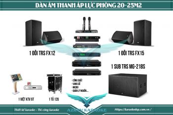 Dàn âm thanh kinh doanh chuyên nghiệp chơi nhạc Vinahouse 20-25m2