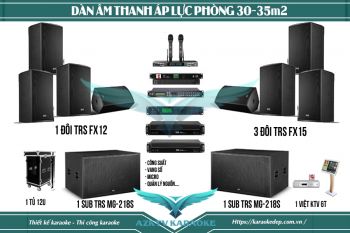 Dàn âm thanh karaoke chuyên nghiệp cao cấp phục vụ mini bar lounge 30-40m2