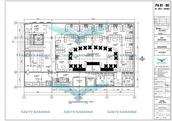 Hồ sơ thiết kế Bar Club Crow diện tích 396m2 với 1 sàn kinh doanh và 1 tầng lửng