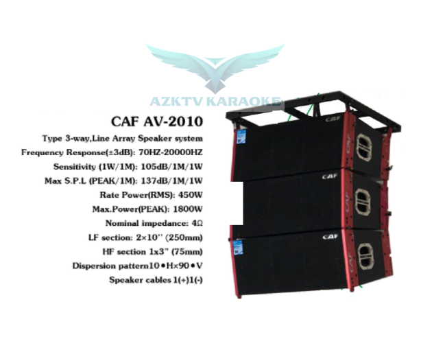 Thông số kỹ thuật loa CAF AV 2010