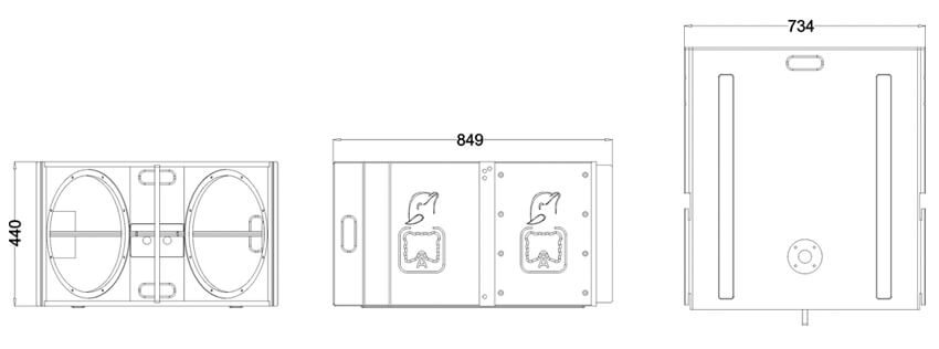 Kích thước loa CAF VR-L215