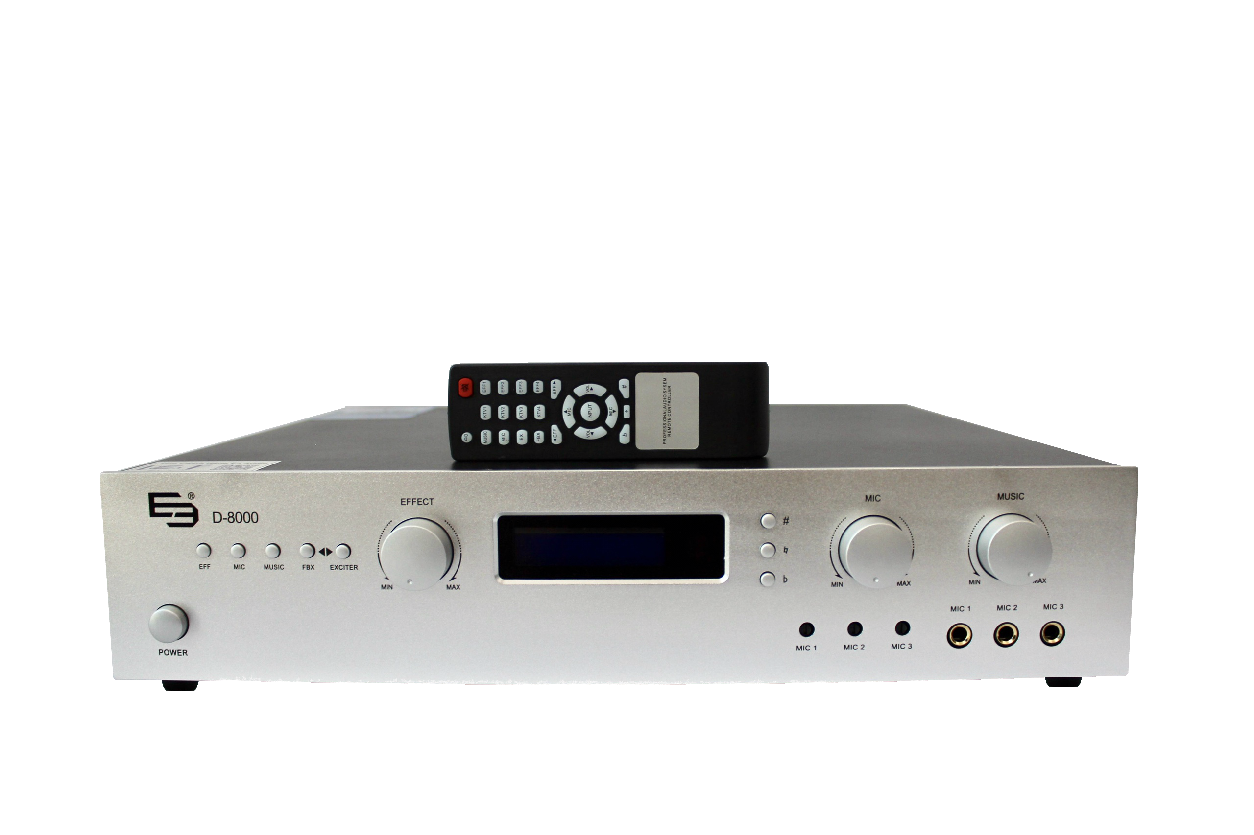 Amply E3 D8000 là trung tâm xử lý tín hiệu của dàn karaoke AV-03