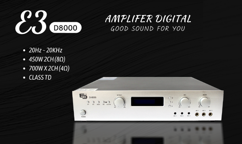 Đẩy liền vang E3 D8000: Tích hợp 2 trong 1