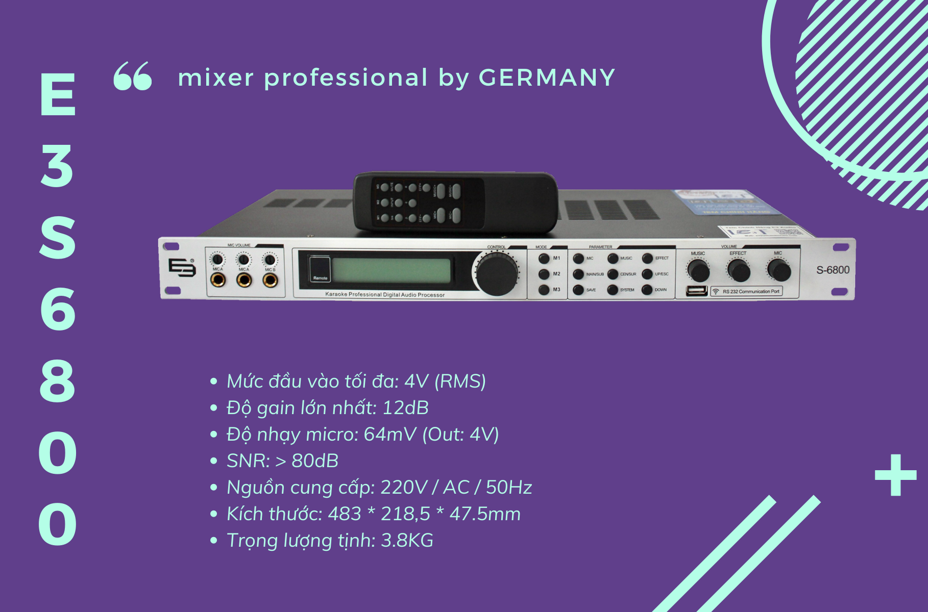 Mixer karaoke E3 S6800