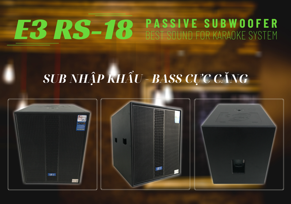 Sub hơi E3 RS-18 - Thủ lĩnh của dải trầm
