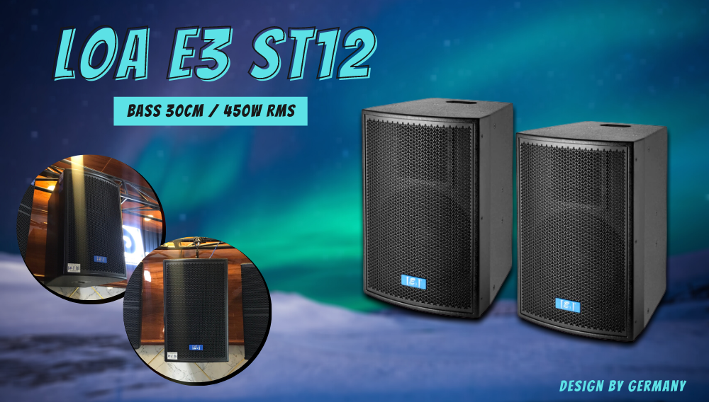 - Loa karaoke E3 ST12 công suất 450W x 2