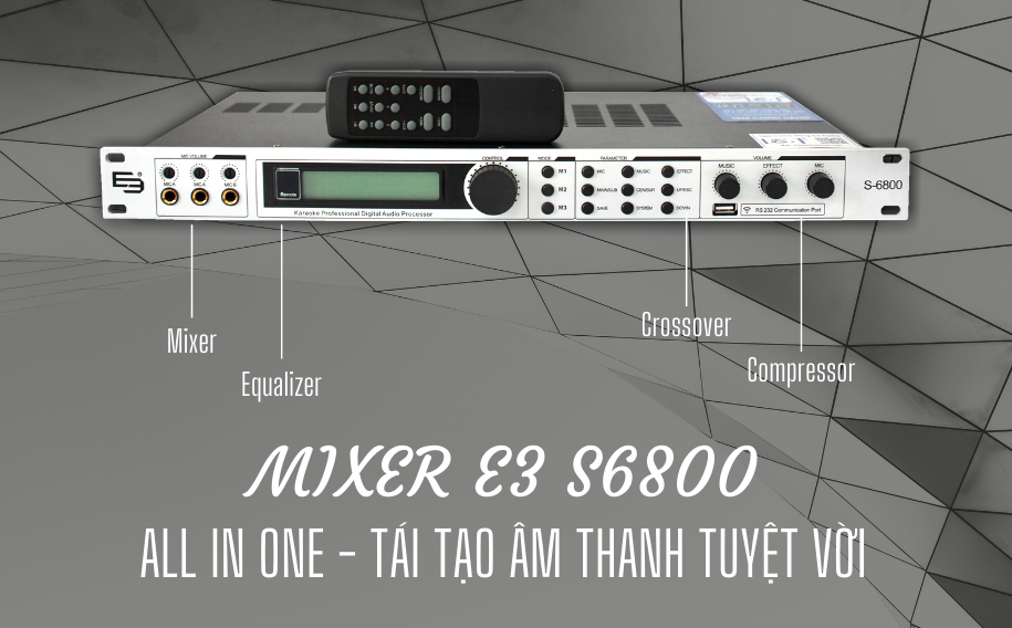 Vang số E3 S6800 – Tối ưu hóa hiệu ứng âm thanh