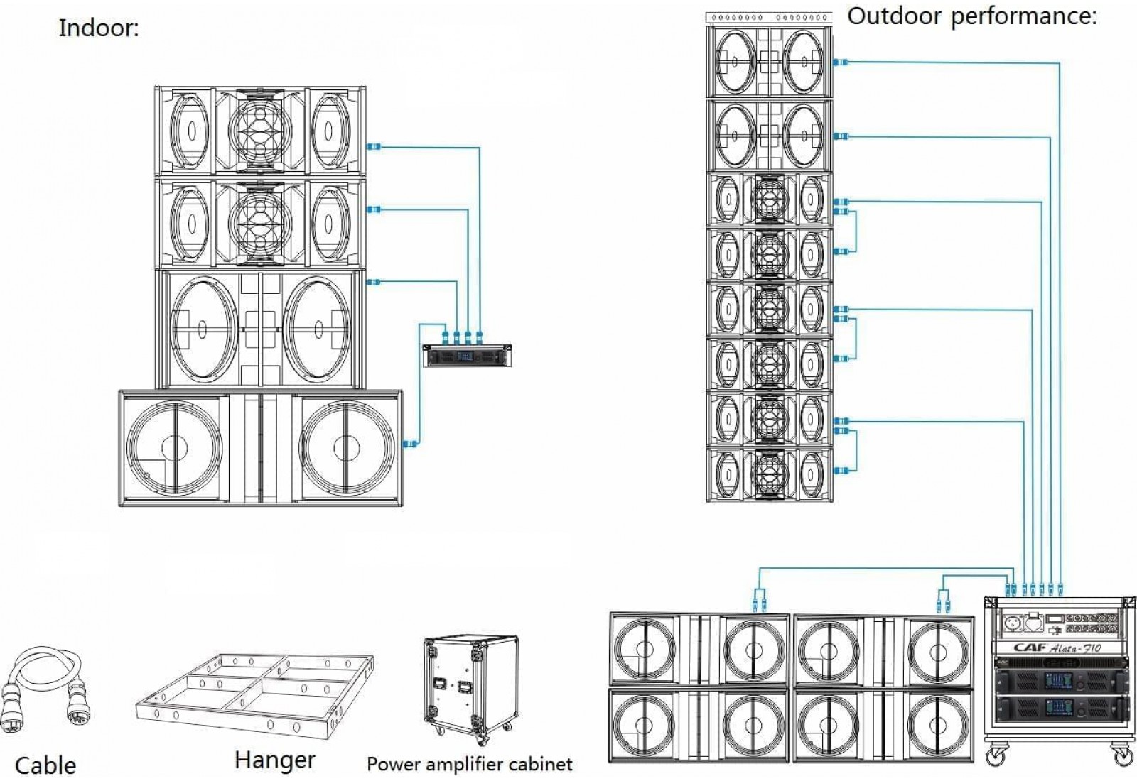 CAF AF-210 – loa line array cao cấp cho sân khấu, bar, club chuyên nghiệp 