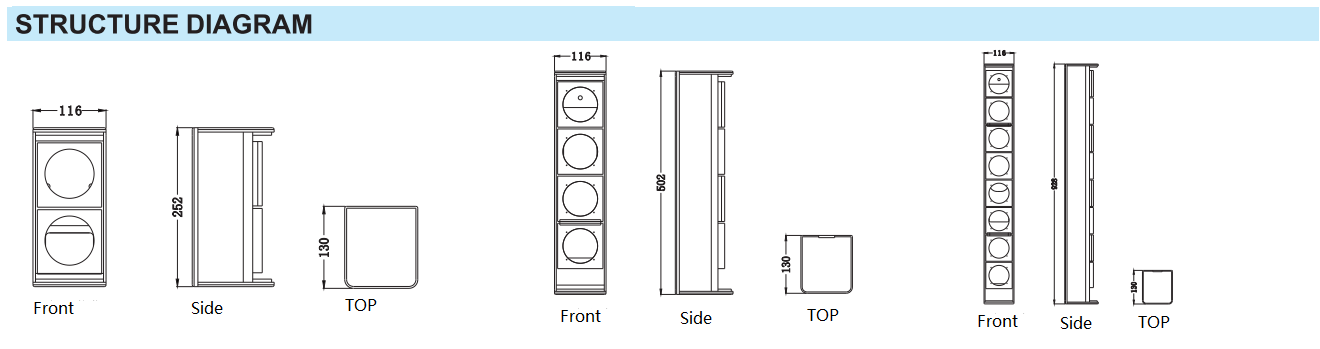 Thiết kế kích thước Bộ đôi loa CAF CL-803 và CS-212A 
