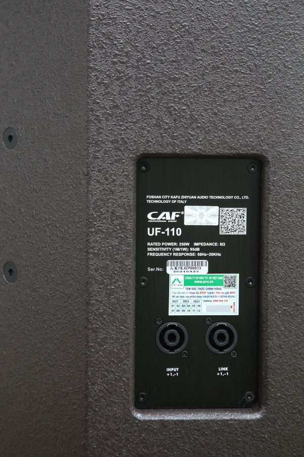 Thông số kỹ thuật loa CAF UF-110
