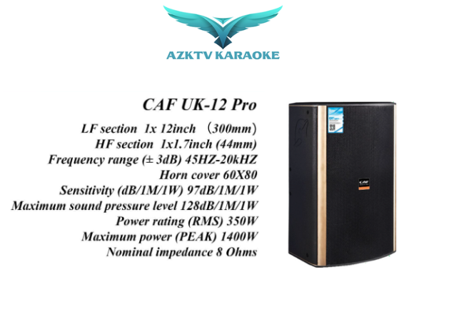 thiết kế ấn tượng Loa karaoke CAF UK 12 Pro chính hãng 