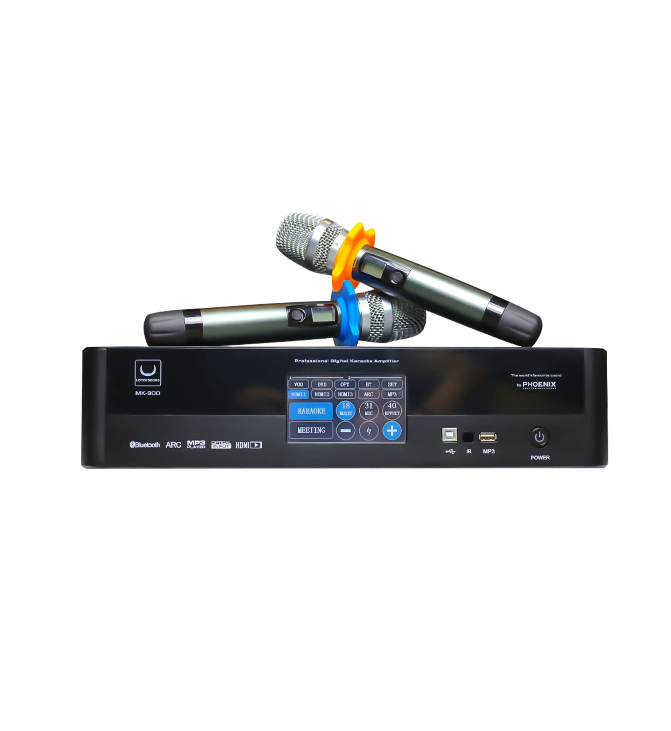 Vang số liền công suất 3 in 1 Listensound MK 900 thiết bị âm thanh thông minh khi được trang bị cả cục đẩy công suất lẫn một bộ micro không dây cao cấp